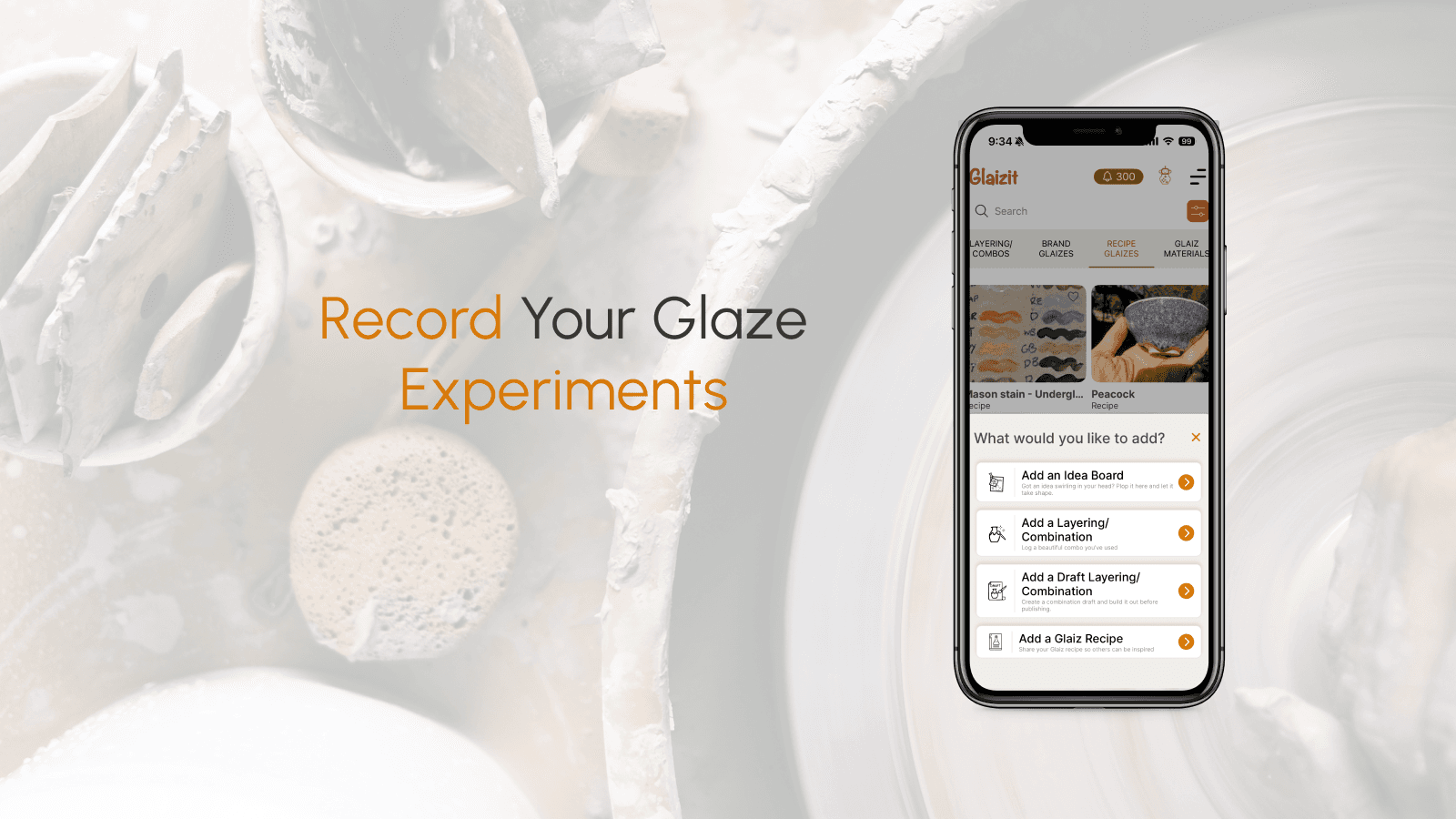 Record Your Glaze Experiments